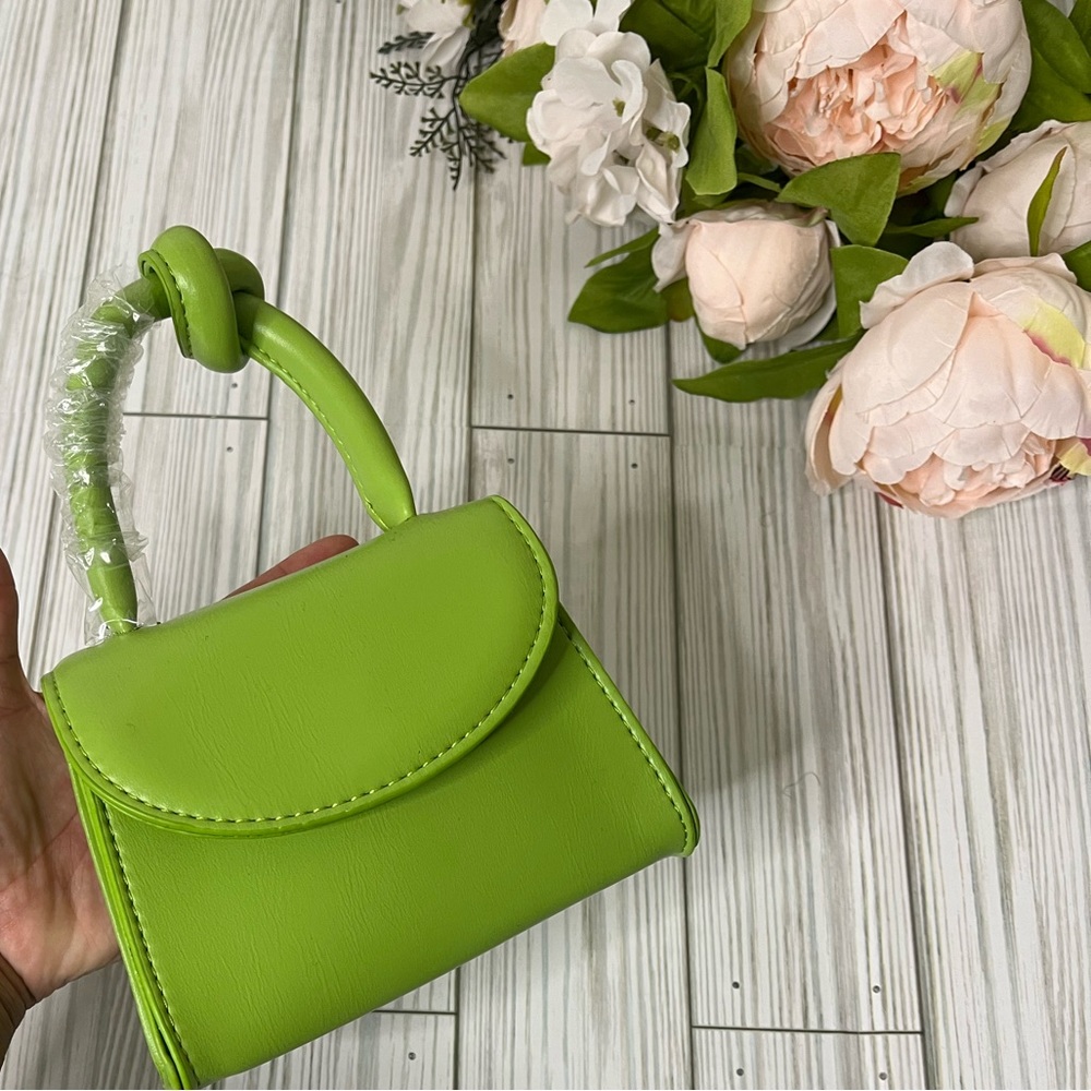 Green Mini Bag / Knot detail mini purse